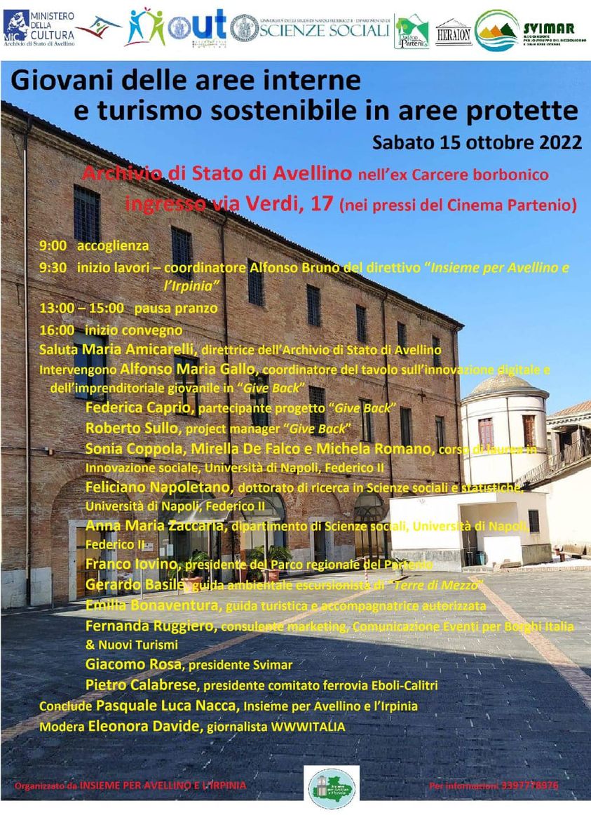 “Giovani delle aree interne e turismo sostenibile in aree protette”